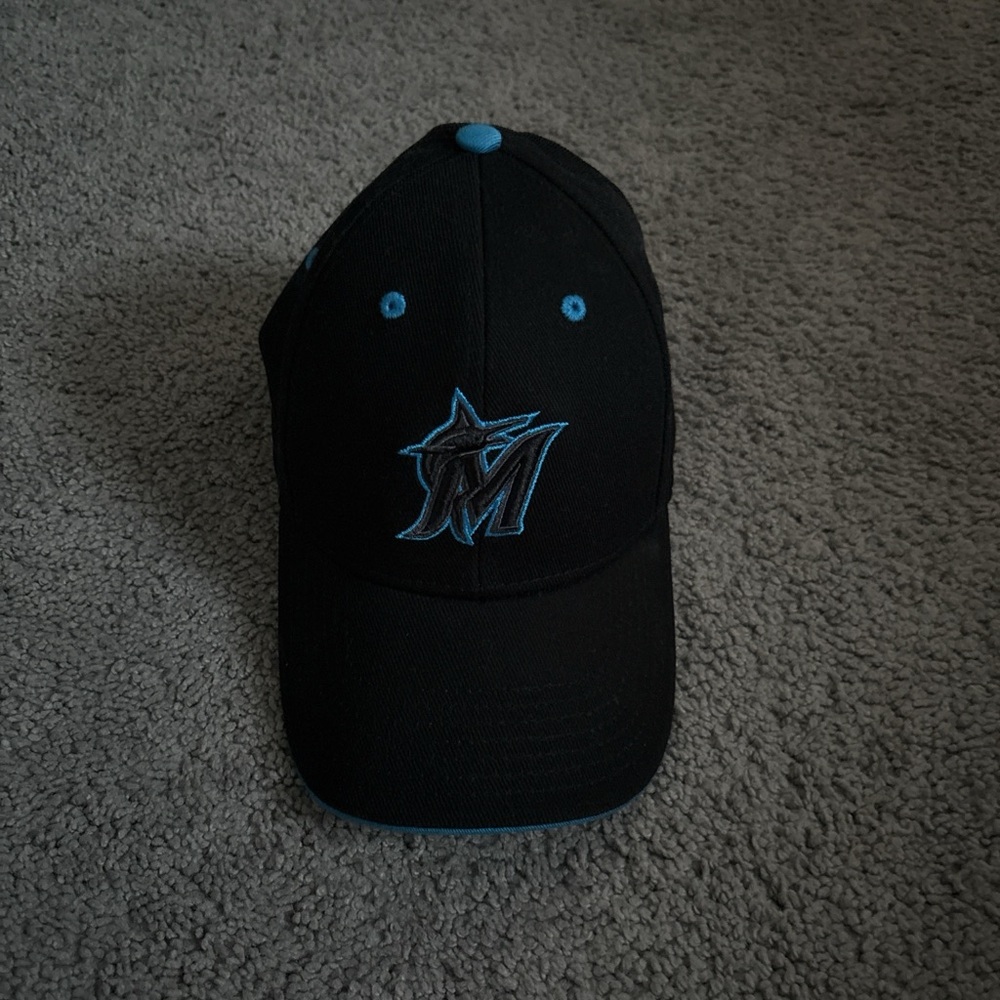 Black and Blue Miami Marlins Cap